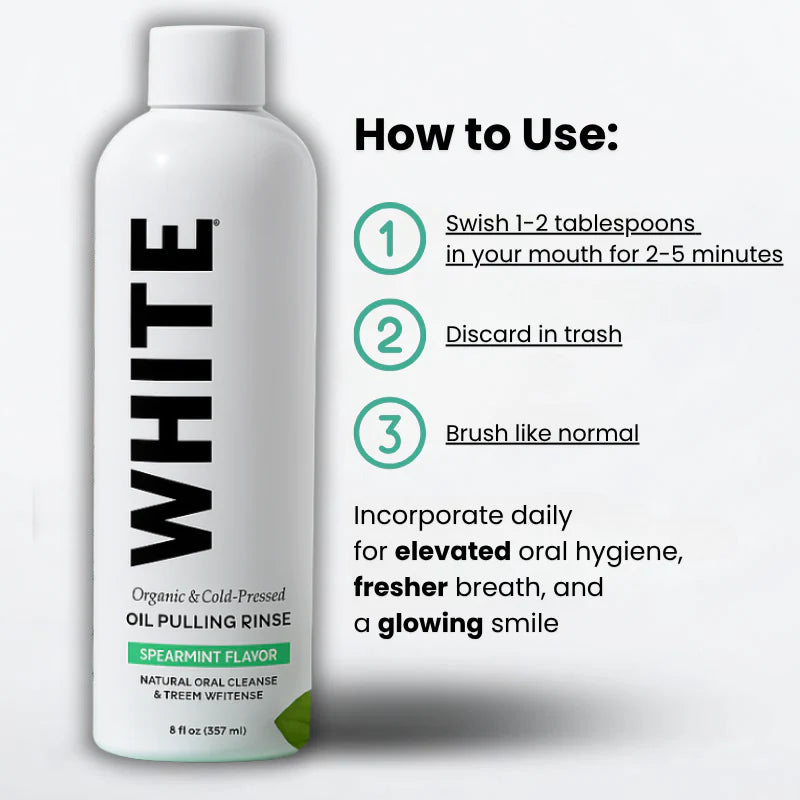 White™ - 100% Organic Spearmint Oil Pulling