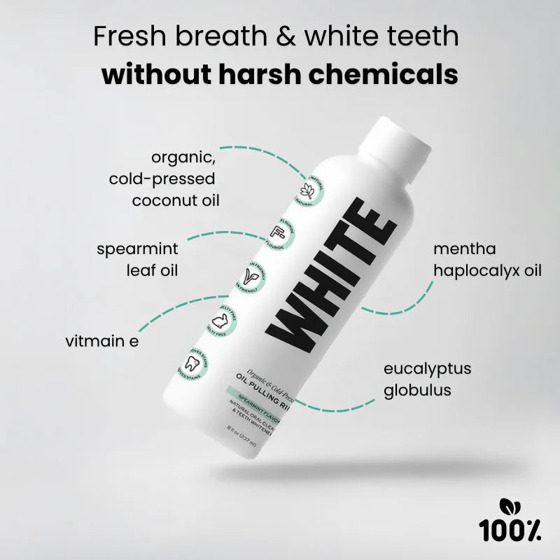 White™ - 100% Organic Spearmint Oil Pulling