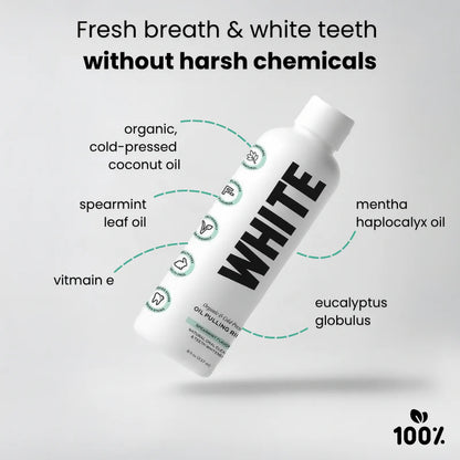 White™ - 100% Organic Spearmint Oil Pulling